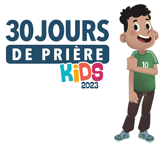 Enfant avec logo 30 jours de prière pour le monde musulman